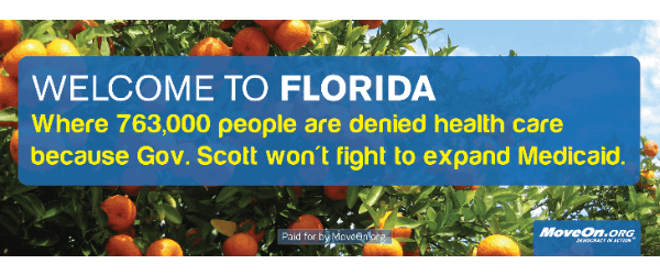 New Medicaid billboards from MoveOn   in six states
