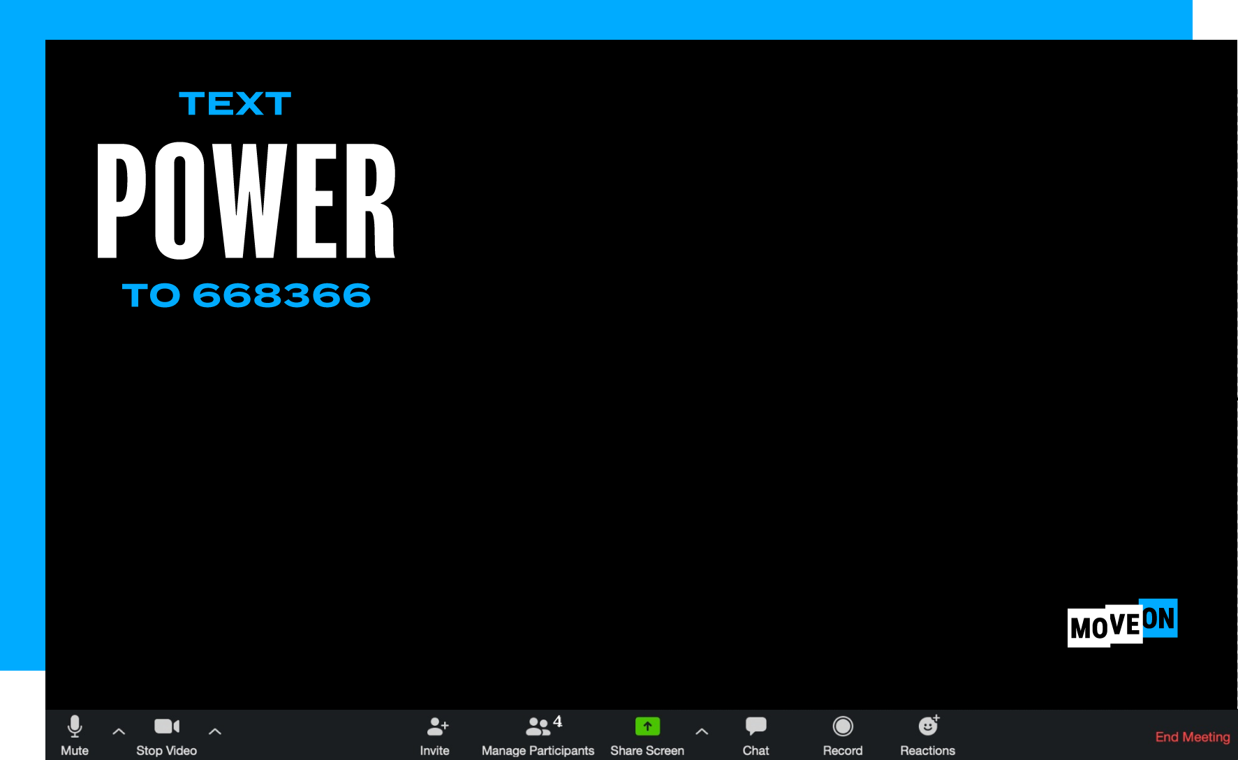 Text POWER – Zoom Background
